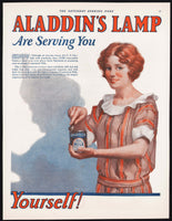 Vintage magazine ad DAIRYLEA MILK 1924 Rubbing Aladdins Lamp 2 page C W Love art