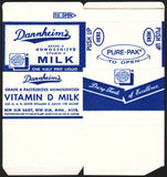 Vintage box DANNHEIMS Vitamin D milk carton New Ulm Dairy Minnesota unused n-mint