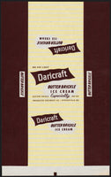 Vintage wrapper DARICRAFT Butter Brickle Ice Cream Producers Springfield MO n-mint