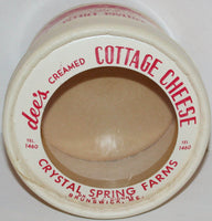 Vintage paper cup DEES COTTAGE CHEESE cow pictured Brunswick Maine unused n-mint+