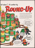 Vintage magazine ad DEL MONTE ROUND UP from 1949 2 page Westly Raymond De Lappe