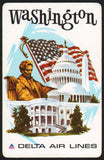 Vintage playing card DELTA AIR LINES cities 2nd series Washington Fred Sweeney