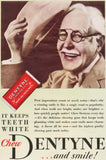 Vintage magazine ad DENTYNE CHEWING GUM from 1929 picturing a man smiling