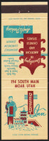 Vintage matchbook cover DESERT INN restaurant with oriental graphics Moab Utah