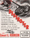 Vintage magazine ad DESTROYER movie from 1943 Edward G Robinson and Glenn Ford