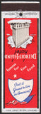 Vintage matchbook cover DETROIT LELAND HOTEL flag and hotel pictured Michigan