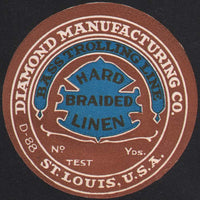 Vintage label DIAMOND MANUFACTURING CO fishing line St Louis MO unused n-mint+
