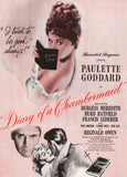 Vintage magazine ad DIARY OF A CHAMBERMAID movie from 1946 Goddard and Meredith