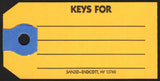 Vintage tag DICKS TRANSFER INC for keys Pittsburg Kansas unused new old stock