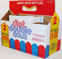 Vintage soda pop bottle carton DOUBLE COLA DIET 8 pack 2 Free new old stock n-mint
