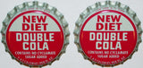Soda pop bottle caps Lot of 12 DIET DOUBLE COLA cork lined unused new old stock