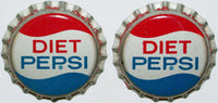 Soda pop bottle caps DIET PEPSI Lot of 2 cork lined unused and new old stock