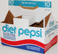 Vintage soda pop bottle carton PEPSI COLA DIET One Way Bottles new old stock