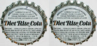 Soda pop bottle caps Lot of 12 DIET RITE COLA cork lined unused new old stock