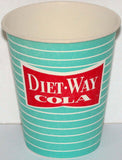 Vintage paper cup DIET WAY COLA 4oz size unused new old stock n-mint+ condition