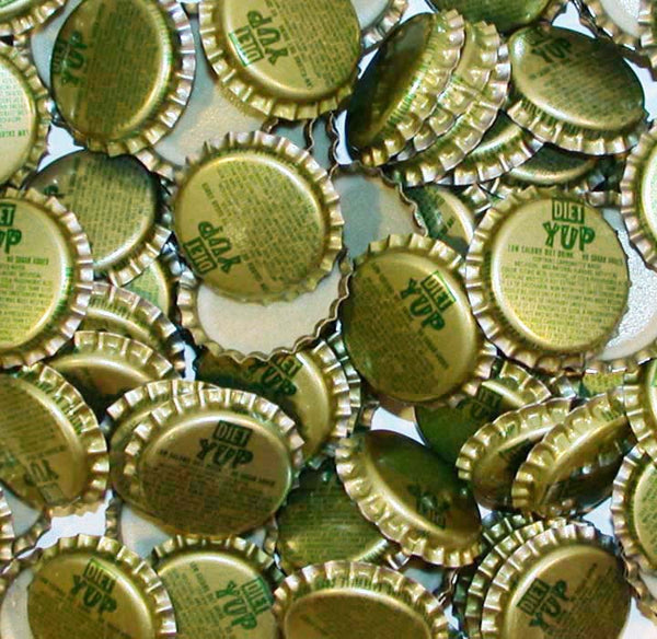 Soda pop bottle caps Lot of 12 DIET YUP #2 plastic lined unused new old stock