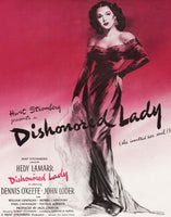 Vintage magazine ad DISHONORED LADY movie from 1947 Hedy Lamarr O'Keefe Loder