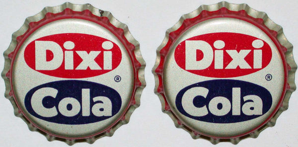 Soda pop bottle caps DIXI COLA Lot of 2 cork lined unused and new old stock