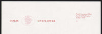 Vintage letterhead DORIC MAYFLOWER hotel ship pictured Seattle Washington n-mint