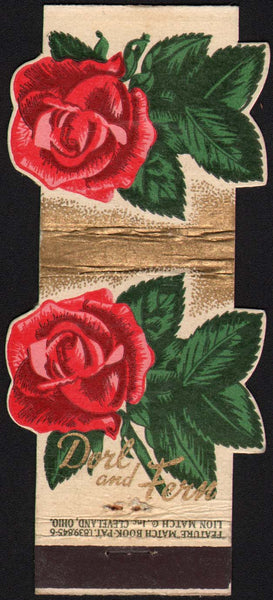 Vintage matchbook cover DORL and FERN Gracious Flowers Norwood Ohio Lion Contour