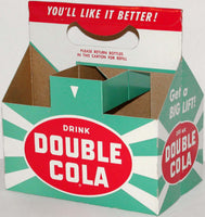 Vintage soda pop bottle carton DOUBLE COLA Get a Big Lift slogan unused n-mint