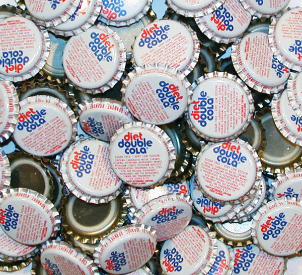 Soda pop bottle caps Lot of 25 DIET DOUBLE COLA plastic unused new old stock