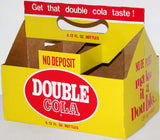 Vintage soda pop bottle carton DOUBLE COLA Double or Nothing slogan unused n-mint