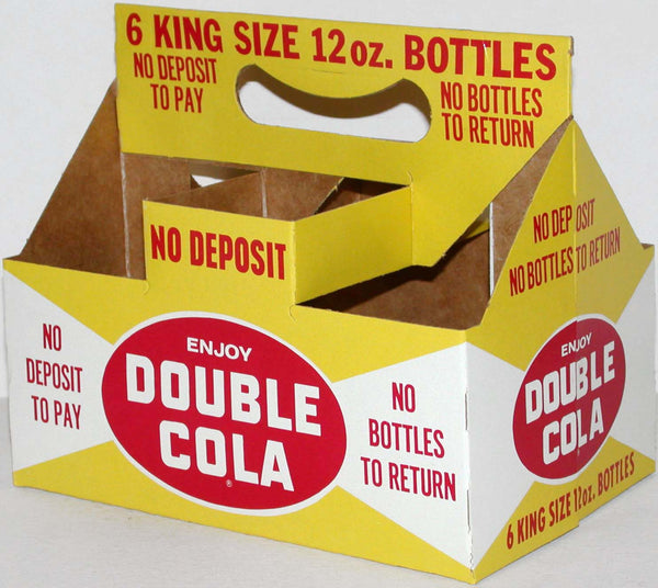 Vintage soda pop bottle carton DOUBLE COLA King Size 12oz new old stock n-mint