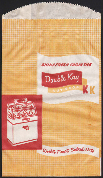 Vintage bag DOUBLE KAY NUT SHOP large 1953 display pictured Kelling Chicago n-mint