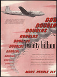 Vintage magazine ad DOUGLAS AIRPLANES 1947 aircraft pictured on two pages