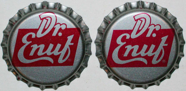 Soda pop bottle caps DR ENUF Lot of 2 plastic lined unused and new old stock