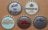 Vintage soda pop bottle caps DR PEPPER Collection of 5 different new old stock