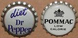 Vintage soda pop bottle caps DR PEPPER Collection of 5 different new old stock