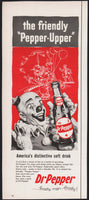 Vintage magazine ad DR PEPPER Frosty Man Frosty 1957 clown pictured Pepper Upper