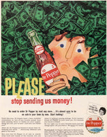 Vintage magazine ad DR PEPPER 1960 Diamond Jubilee year Stop Sending Us Money