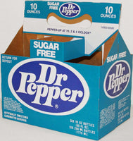 Vintage soda pop bottle carton DR PEPPER Sugar Free unused new old stock n-mint