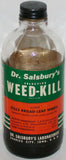 Vintage glass bottle DR SALSBURYS WEED KILL dated 1946 Charles City Iowa n-mint