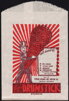 Vintage bag DRUMSTICK boy holding ice cream cone Polar Brand Detroit Michigan