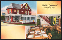 Vintage postcard DUTCH CUPBOARD picturing the restaurant Gettysburg Pennsylvania