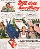 Vintage magazine ad DUZ LAUNDRY DETERGENT 1948 Duz does everything in the wash