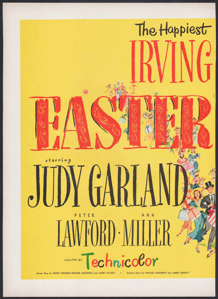 Vintage magazine ad EASTER PARADE movie 1948 Judy Garland Fred Astaire 2 page