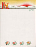 Vintage letterhead EAST POULTRY full color chicken Austin Texas unused n-mint+