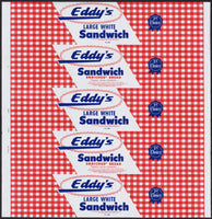Vintage bread wrapper EDDYS SANDWICH 1959 Minneapolis Minnesota Helena Montana
