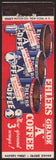 Vintage matchbook cover EHLERS GRADE A COFFEE full length with 3 tins pictured
