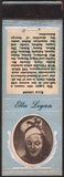 Vintage matchbook cover ELLA LOGAN movie star Diamond Match Company with bio