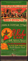 Vintage matchbook cover EL POCHE CAFE Mexican dancers pictured San Gabriel Calif
