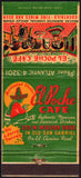 Vintage matchbook cover EL POCHE CAFE Mexican dancers pictured San Gabriel Calif