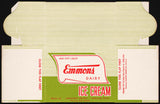 Vintage box EMMONS DAIRY ICE CREAM 1947 Ashland Ohio unused new old stock n-mint
