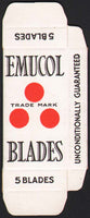 Vintage box EMUCOL BLADES razor blades Emucol Drug Co San Francisco unused n-mint