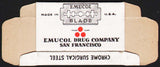 Vintage box EMUCOL BLADES razor blades Emucol Drug Co San Francisco unused n-mint